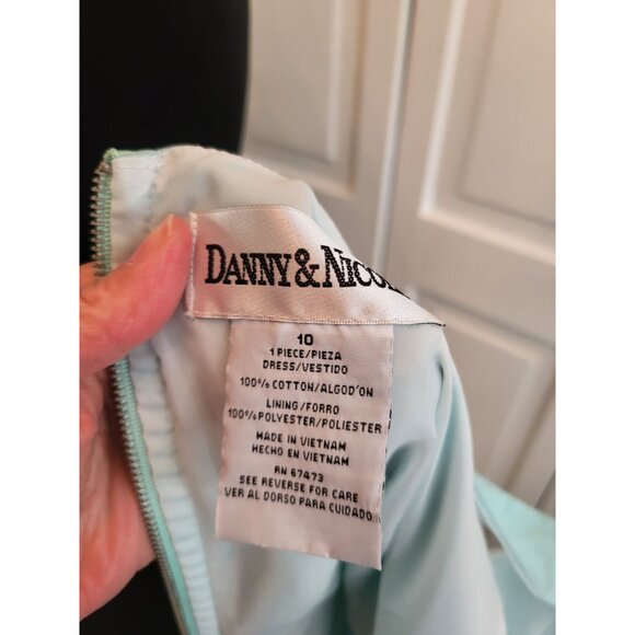 Mint Green Fit and Flare Mini Dress Embroidery sz 10 Cottage Fairy Rockabilly - Picture 7 of 7